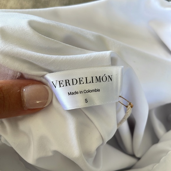 Verde Limon Marmara one shoulder swimsuit - Picture 5 of 7